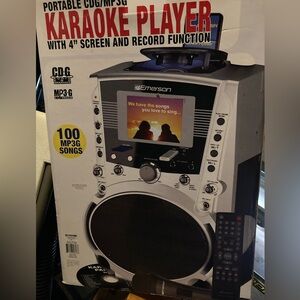 Portable Karaoke System - Black and Silver
